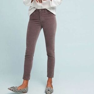 AG The Stevie Slim Straight Ankle Jeans Velvet Mauve Lavender